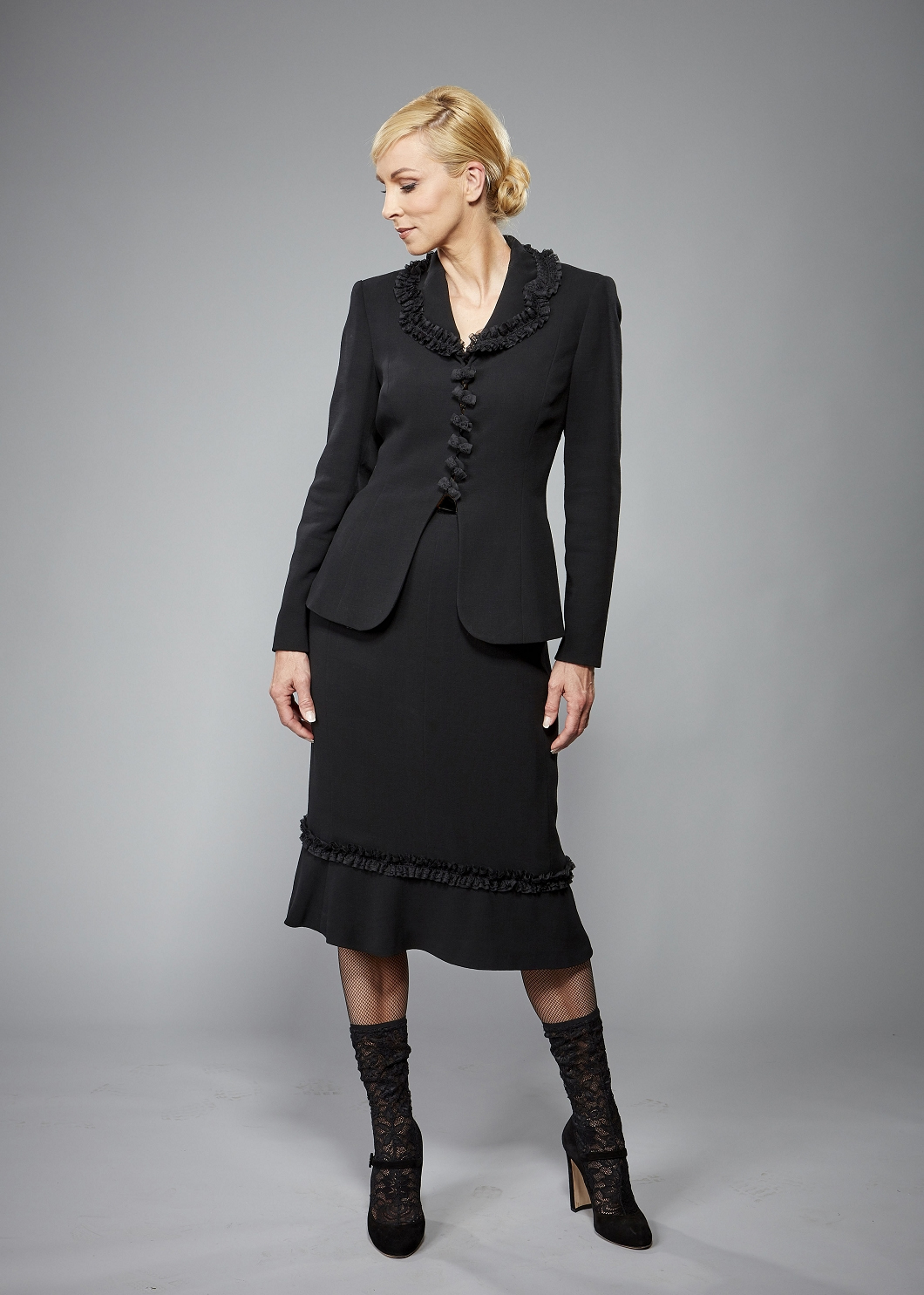 Business Kostüm schwarz, Haute-Couture-Anfertigung
